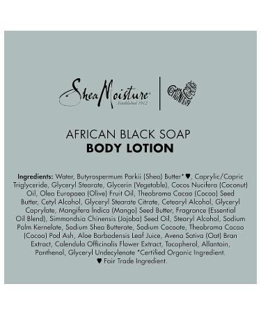 SheaMoisture African Black Soap Body Lotion with Shea Butter 13 oz - Buy Online on GoSupps.com