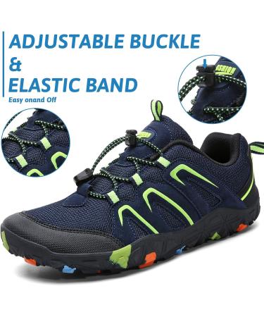 Little Plum Children's Hiking Shoes - Breathable Slip-Proof Trekking & Barefoot Shoes in Blue/Green (EU 39) - Perfect for Outdoor Adventures - Buy Online on GoSupps.com