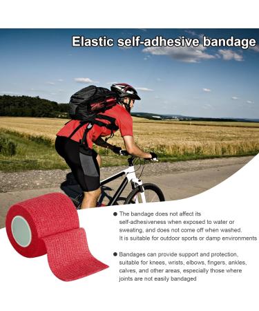 Waterproof Elastic Bandage Wrap - Sports Athletic Tape for Wrist & Ankle Sprains | 1pc Red - Best First Aid Solution - Buy Online on GoSupps.com