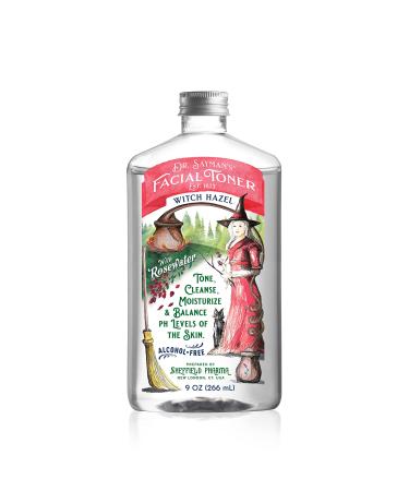 Dr. Saymans Alcohol-Free Facial Toner with Witch Hazel  Rosewater & Rice Protein  Removes Impurities & Hydrates Your Face  9 oz