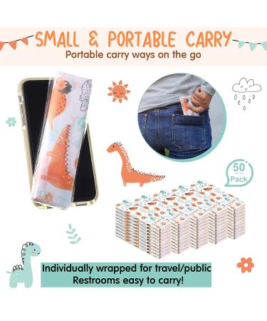 50 Pack Extra Large Disposable Waterproof Toilet Seat Covers for Kids & Adults - Portable, Individually Wrapped Toddler Potty Training Restroom Covers - Vivid Dinosaur Design - Buy Online on GoSupps.com