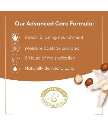 Dove Advanced Care Hand Sanitizer 8 oz Pack of 4 Shea Butter & Warm Vanilla | 99.99% Effective Against Germs | Soft, Smooth Skin - Buy Online on GoSupps.com