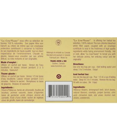 La Courtisane Herbal Tea Cranberry Kosher Gluten-Free 20 Count 40g - Buy Online on GoSupps.com