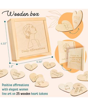 Stofinity Wood Confirmation Cards for Women | Positive Affirmations & Mindfulness Quotes for Self-Love Abundance and Manifestation - Buy Online on GoSupps.com