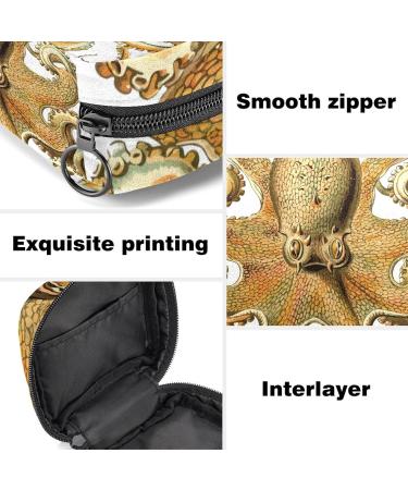 Buy Women's Yellow Octopus Napkin Storage Bag - Stylish Marine Life Design for Menstrual Cups & Bandages - Buy Online on GoSupps.com