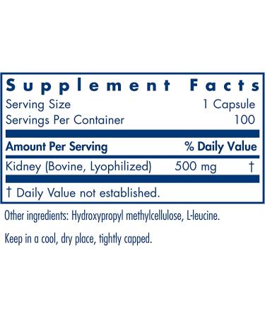 Allergy Research Group Kidney Beef Glandular - 100 Natural Vegicaps - Buy Online on GoSupps.com