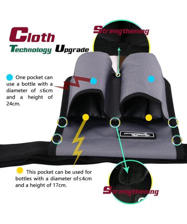 YOURUIMEI Adjustable Massage Bottle Holder - Gray | Holds 2 Bottles | Perfect for International Shipping - Buy Online on GoSupps.com