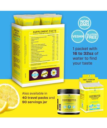 Buy KEY NUTRIENTS Multivitamin Electrolytes Hydration Packets - Sugar-Free Lemonade Flavor for Post Workout Recovery - 40 Servings - International Shipping Available - Buy Online on GoSupps.com