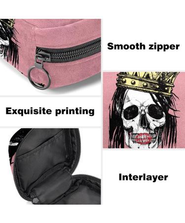 Skull Period Pouch: Portable Tampon Storage Bag - Organize Sanitary Napkins & Tampons - Perfect First Period Gift for Teen Girls - Multicoloured - Buy Online on GoSupps.com