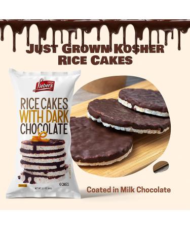 LIEBERS Dark Chocolate Rice Cakes - Kosher Certified, Dairy Free, Gluten Free Snack - Pack of 3 - Buy Online on GoSupps.com
