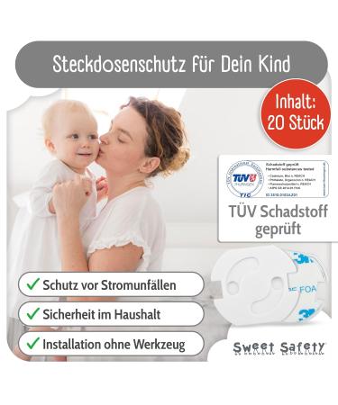 Sweet Safety Baby Socket Protectors | T V Tested Child Locking Safety Sockets | Easy Assembly Child Protection for Home - Buy Online on GoSupps.com