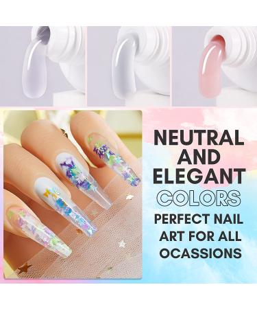 Mermaid Couture Poly Nail Gel Kit with UV LED Lamp - 30g Builder Gel, Glitter Powder, Butterfly Sticker, Rhinestone Supply - DIY Nail Acrylic Manicure Set - Buy Online on GoSupps.com