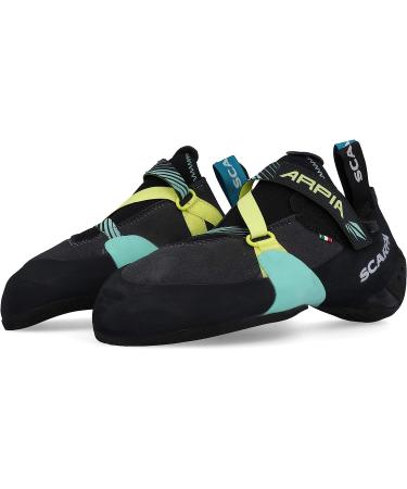 SCARPA Arpia Women's Rock Climbing Shoes - Black/Aqua - Size 9-9.5 Women's / 8-8.5 Men's - Buy Online on GoSupps.com