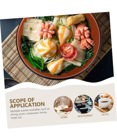 Zerodeko 3pcs Anti-Earth Clay Ramen Bowl De Ceramic Snack Bowls Household Rice Bowl Japanese Bowl Miso Soup Bowls Ceramic Soup Bowl Snack Dish Food Container Commercial Round Bowl 12X12X6.3CMx3pcs Blackx3pcs - Buy Online on GoSupps.com