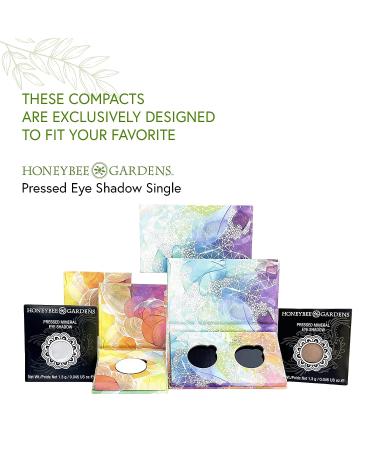 Honeybee Gardens Stylish Refillable Compact for Eye Shadow with Magnetic Closure Original Artwork, 4.5 x 2.5 x 0.5 - Buy Online on GoSupps.com