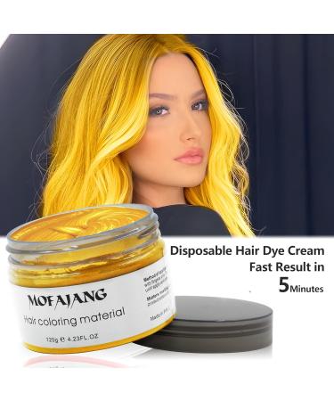 Temporary Gold Hair Color Wax for Men & Women - Easy Styling & Natural Look | Party Cosplay & Halloween - 4.23 oz - Buy Online on GoSupps.com