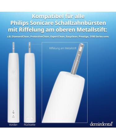 Pack of 8 Demirdental Sensitive Attachments for Philips Sonicare - Soft Brush Heads for Sensitive Teeth HX6058 - Buy Online on GoSupps.com