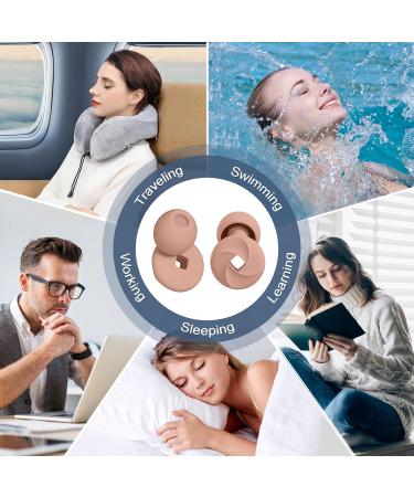 3 Pairs Reusable Ear Plugs for Sleeping | Soft Silicone Noise Cancelling Earplugs - 24dB-33dB - Perfect for Sleep Work Study Snoring Concert & Swimming - Buy Online on GoSupps.com