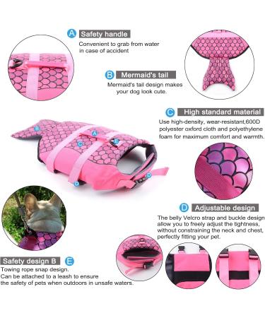 Hofrenchies Mermaid Dog Bathing Suit | Safety Vest for French Bulldogs | Size S - Buy Online on GoSupps.com