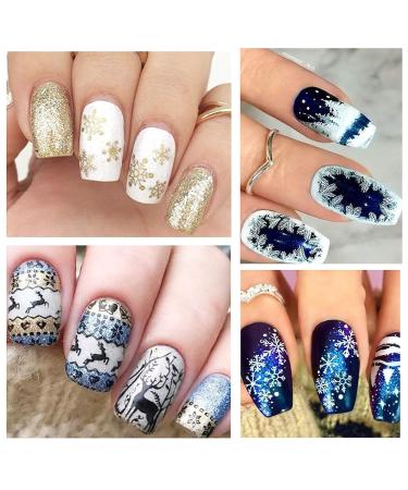 5 x Round Christmas Nail Art Stamping Plates for Women & Girls | Festive Nail Design Tools | International Shipping Available - Buy Online on GoSupps.com