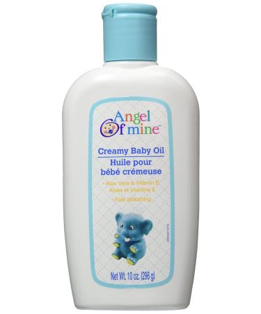Creamy Baby Oil with Aloe Vera & Vitamin E - 10 oz,(Angel of Mine)