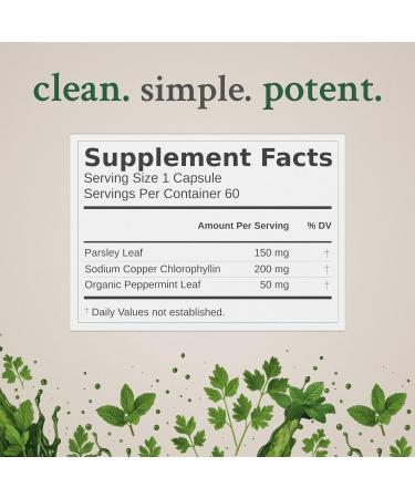 Vital Core Body Deodorizing Supplement - 200mg Chlorophyll Capsules for 24hr Freshness | Gut & Skin Health | Vegan Body Magic Capsules (60ct) - Buy Online on GoSupps.com