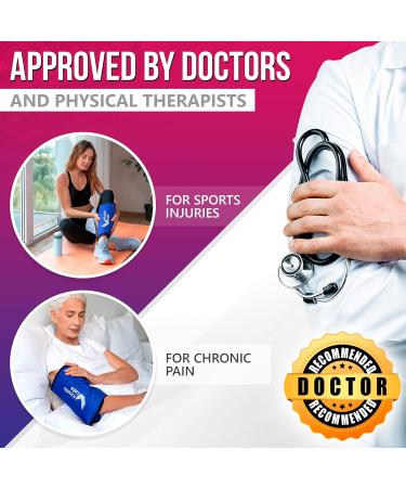 Large Gel Ice Pack (11x14.5) - Flexible & Reusable for Injuries - Hot & Cold Therapy for Back, Shoulder, Knee & Hip - Kinetic Labs - Buy Online on GoSupps.com