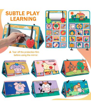 Wisply Baby Mirror Toys - Foldable Sensory Toy with Crackling Fabric Books & Contrast Patterns for Newborns & Toddlers | Cognitive Educational Play - Buy Online on GoSupps.com
