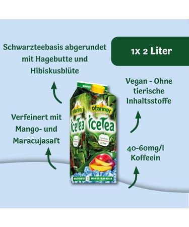 Pfanner Ice Tea Mango-Passion Fruit Refreshing Brewed Black Tea (2L) | Buy Online Internationally - Buy Online on GoSupps.com