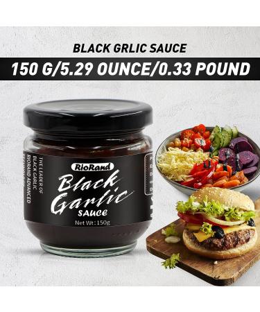 RioRand Black Garlic Sauce 150g - Premium Black Garlic Puree in a 5.29oz Canned Jar - Buy Online on GoSupps.com
