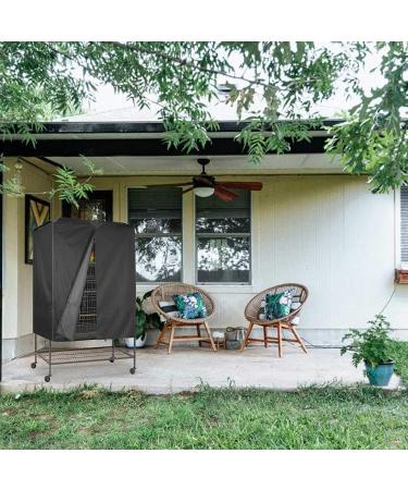 Explore Land Pet Cage Cover - Small Animal Privacy & Comfort | Removable Top Panel | Good Night Cover for Bird, Critter, Cat Cage | Fits Cage Girth 60-74 | Black - Buy Online on GoSupps.com