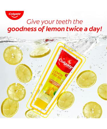 Colgate Lemon Fresh Gel Toothpaste Fights Yellowness of Teeth Freshens Breath Anticavity Toothpaste 120gm/4.3 Oz - Buy Online on GoSupps.com