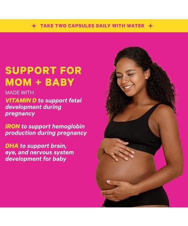 Pink Stork Total Prenatal Vitamin with DHA & Folate: Doctor-Formulated Prenatal Vitamins Multivitamin with Iron Vitamin B6 & B12 Vitamin D Pregnancy Must Haves Women-Owned 60 Vegetarian Caps 60 count (Pack of 1) - Buy Online on GoSupps.com