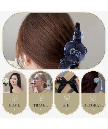 FRCOLOR 1pc Hairpins Hair Roller Clips Hairpinpal Pearl Hair Barrettes Pearl Tiara Hair Puff Clip Banana Clips Updo Ponytail Clip Banana Hair Clip Pretty Headgear Bracket Miss 1PC Blue - Buy Online on GoSupps.com