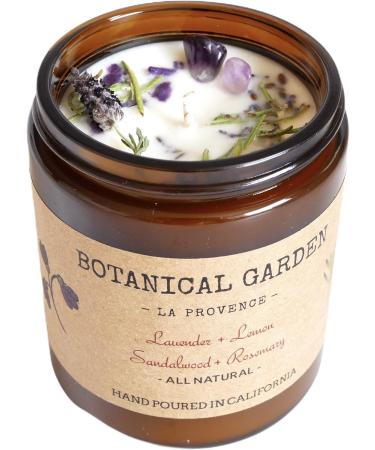 Aromatherapy Organic Lavender Candle - 100% Pure Essential Oil | Natural Soy Wax | Long Lasting Relaxation | Perfect Gift | Home Decor - 9Oz Rosemary Sandalwood Lemon - Buy Online on GoSupps.com