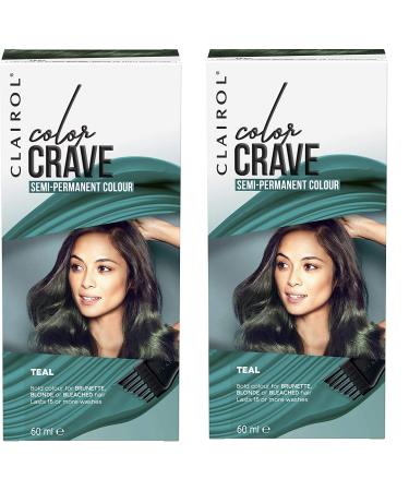 Clairol Clairol Colour Crave 2-Pack Semi-Permanent Hair Dye Teal Blue 60ml