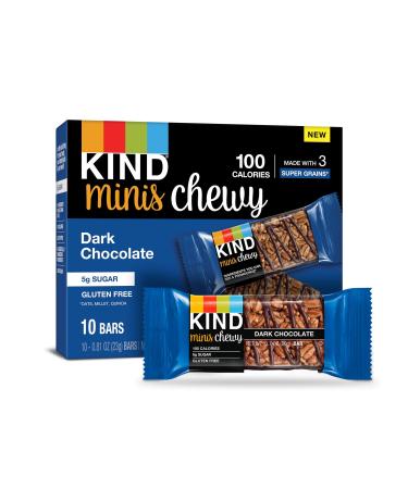 KIND Bar Minis, Chewy Bar, Dark Chocolate, Gluten Free, 100 Calories, Low Sugar, 80 Count Dark Chocolate 0.81 Ounce (Pack of 80)