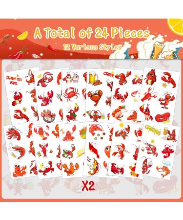 Crawfish Party Favor 24Sheets(144PCS) Crawfish Temporary Tattoosfor Crawfish Boil Party Supplies Lobster Party Decorations  Summer Picnic  Baby Shower Supplies Decorations - Buy Online on GoSupps.com