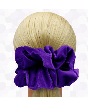 Velvet Scrunchie King Size Purple XXL - Oversized Plush Ponytail Holder - Made in the USA - Buy Online on GoSupps.com