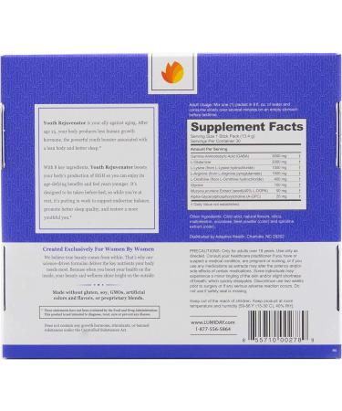 Lumiday Youth Rejuvenator - HGH Booster & Mood Enhancer for Women | Sleep Support | Lavender Lemon Flavor - Buy Online on GoSupps.com