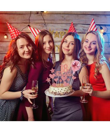 18 & Fabulous Cake Toppers Rose Gold Heart Star Balloon Cake Topper With 18 and Fabulous Birthday Cake Topper Fabulous Cake Toppers For Women Men Birthday Anniversary Party Cake Cupcake Decoration Rose Gold 18th - Buy Online on GoSupps.com