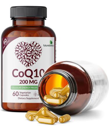 Futurebiotics CoQ10 200 MG - Boost Cellular Energy - 60 Vegetarian Capsules - International Shipping Available - Buy Online on GoSupps.com