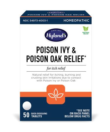Hyland's Poison Ivy Poison Oak Relief Treatment Tablets, 50 Count