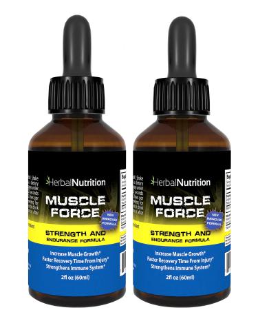 Muscle Force Strength and Endurance Spray Formula, 2 Bottle Pack, 200mg Proprietary Growth Formula, 2oz Per Bottle