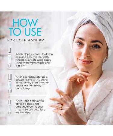 Frankie for Acne 3 Step Skin Care Set - Charcoal Face Wash Salicylic Acid Exfoliator & Niacinamide Moisturizer - 60 Day Supply | International Shipping Available - Buy Online on GoSupps.com