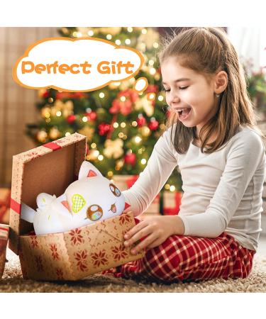 Laibuy Cat Stuffed Animal Toy | Soft Cat Cushion Plush Pillow for Kids | Funny Pussy Plushie Gift | Orange Kitten Stuffed Toy - Buy Online on GoSupps.com