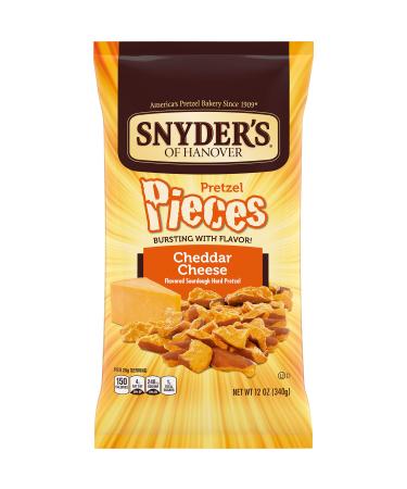 Snyder's of Hanover, Cheddar Cheese Pretzel Pieces - 12oz Bag Pack of 3