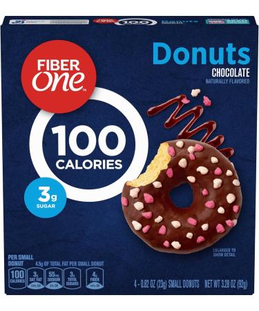 Fiber One 100 Calorie Donuts Chocolate 3g Sugar 92g (pack of 2) bundle with Snack Scout Lunch Bag - Buy Online on GoSupps.com