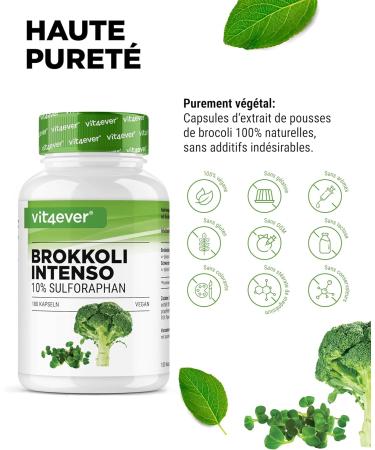 Broccoli Extract - 180 capsules - 1310 mg per daily dose - 10% sulforaphane - Broccoli sprouts - Optimized bioavailability - High dosed Vegan - Buy Online on GoSupps.com