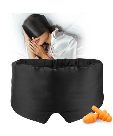 Silk Sleep Mask Adjustable Eye Mask Blindfold Comfortable & Soft Sleeping Mask Block Out Light for Women Men Night's Sleep/Home/Airplane/Nap
